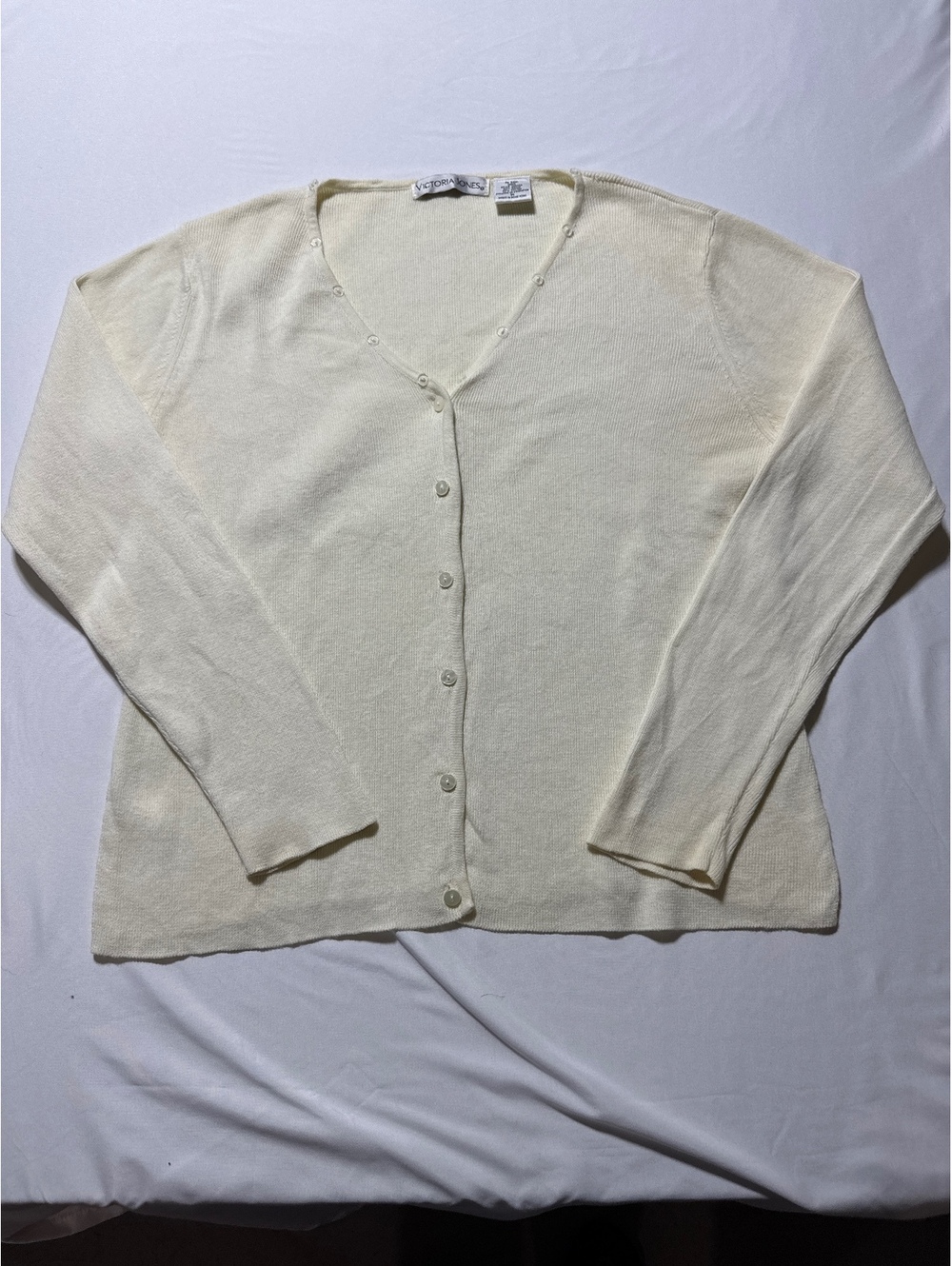 Vintage Victoria Jones Ivory Cardigan with Marabou Feathered